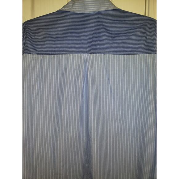 ZARA MULTIWAY PATCHWORK SHIRT DRESS BLUE/WHITE SIZE SMALL MINI STRIPE CLASSIC - Picture 12 of 16